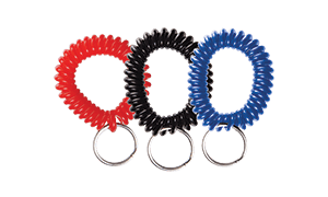 Plastic wrist coil with nickel-plated split ring