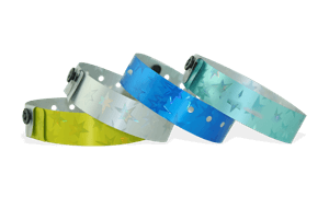 Holographic wristbands 19 mm stars
