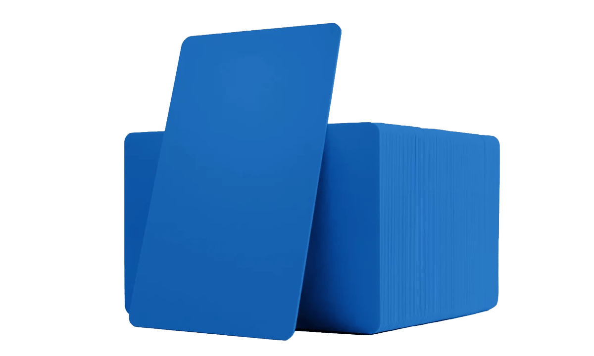 Blank Blue PVC cards - 760 mic