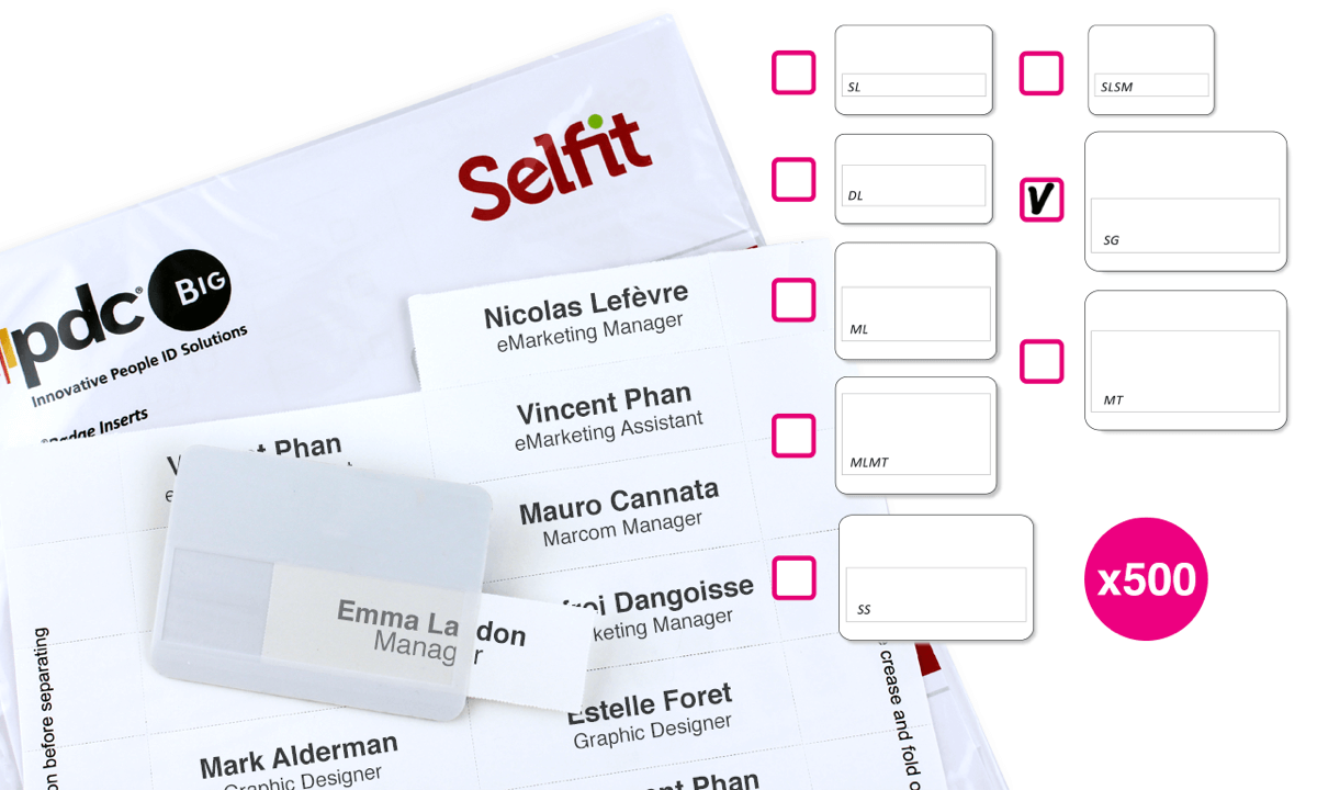 Grande Selfit® Inserts,  95 x 24 mm, White, 500 inserts