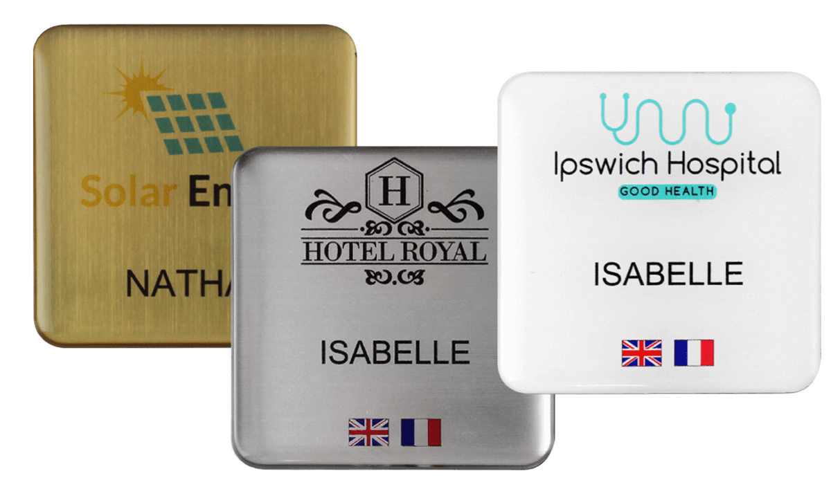 Premium Impress Name Badge, 50 X 50 mm