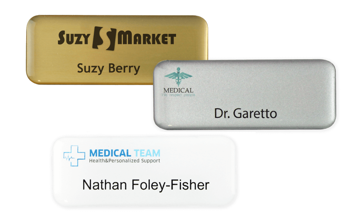 Premium Impress Name Badge, 65 X 25 mm