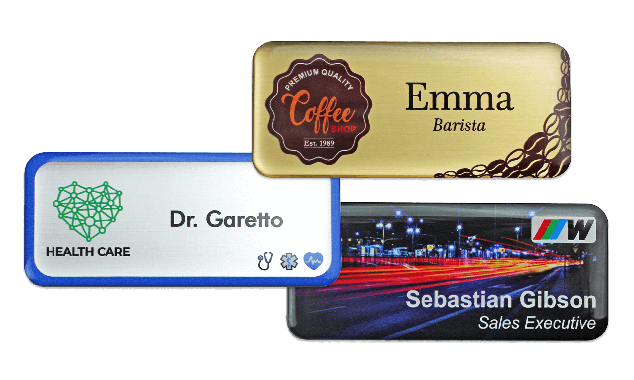 Premium Impress Name Badge, 75 X 32 mm