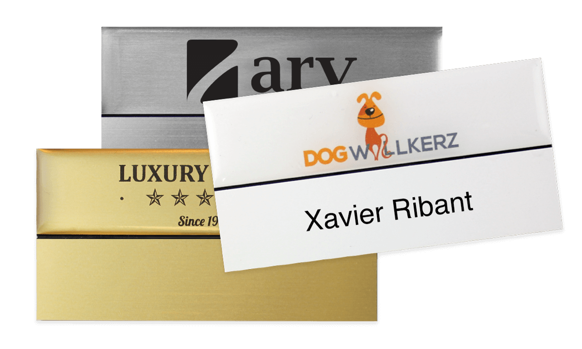 Premium Reusable Name Badge, 75 X 38 mm, 18 mm sticky label