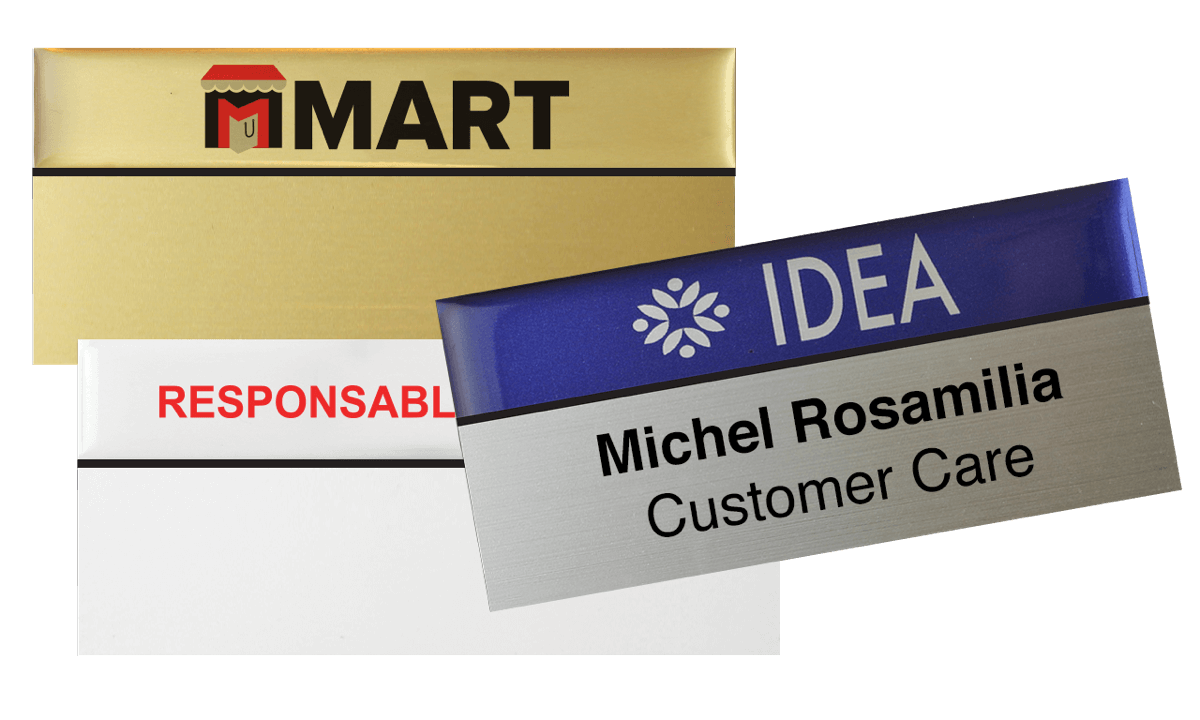 Premium Reusable Name Badge, 75 X 38 mm, 24 mm sticky label