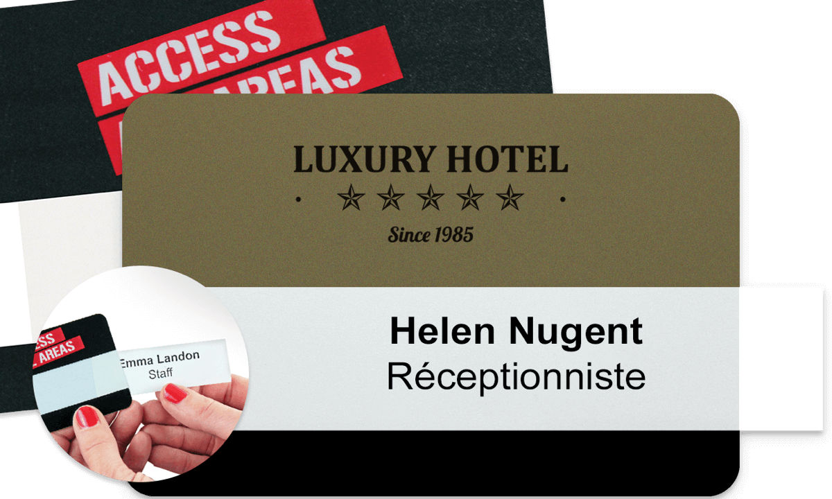 Reusable Selfit® Grande Name Badges, 95 X 62 mm