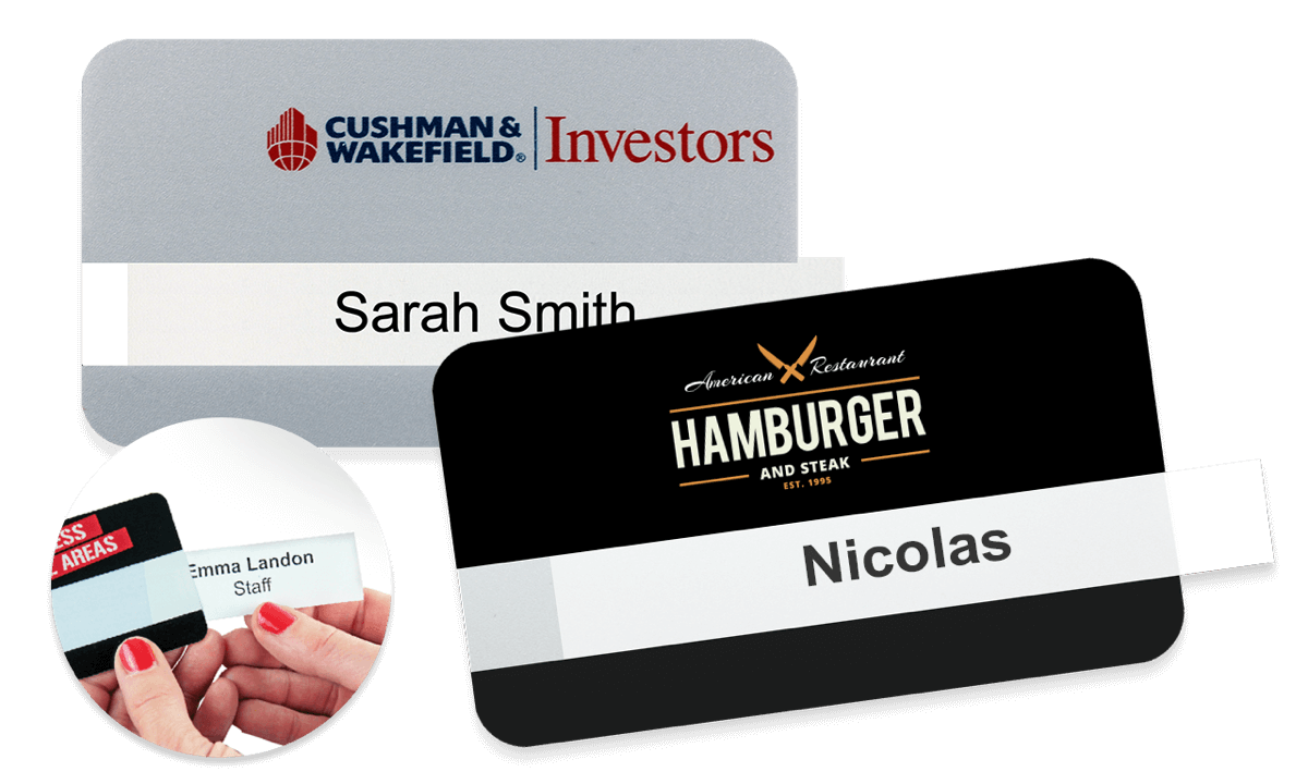 Reusable Selfit® Single line Name Badges, 70 X 40 mm
