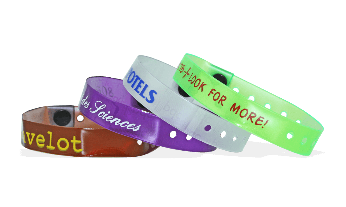 Custom Translucent Vinyl wristbands 13 mm