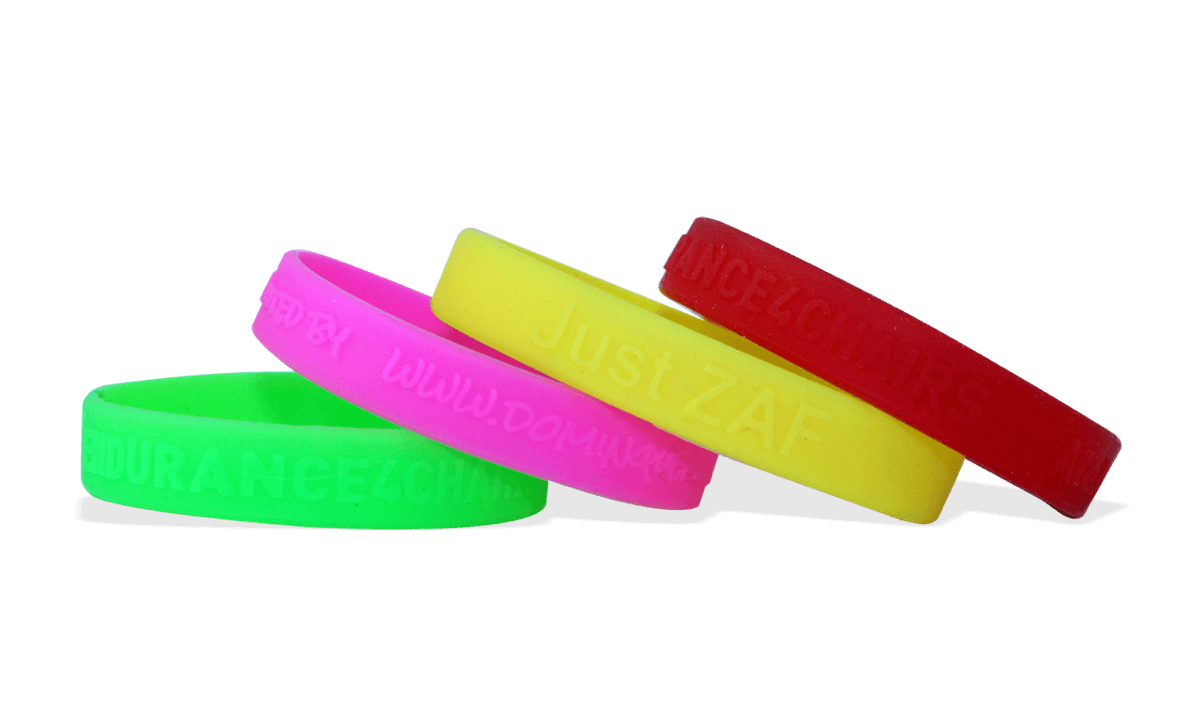 Custom Silicone Wristbands, Large Size, Embossed