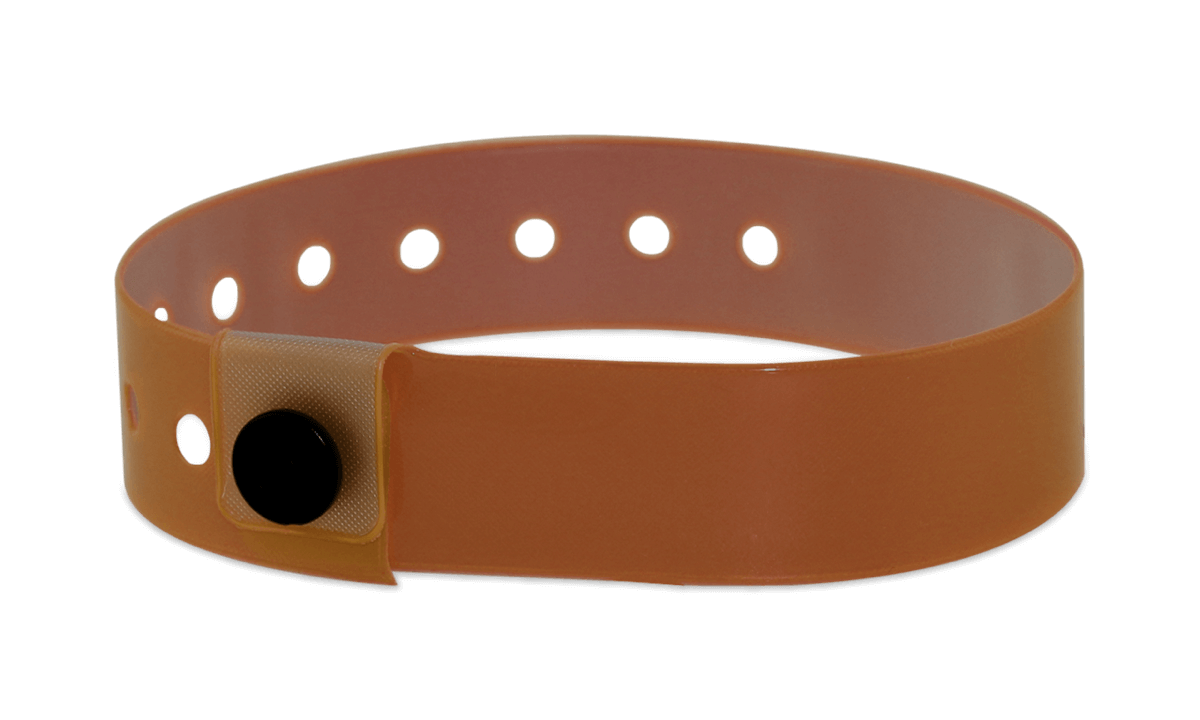 Plain Translucent Vinyl Wristbands, 19 mm, Mocha Ice