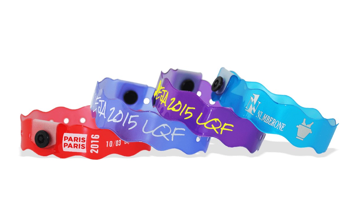 Custom Vinyl Wristbands "Wave", 19 mm