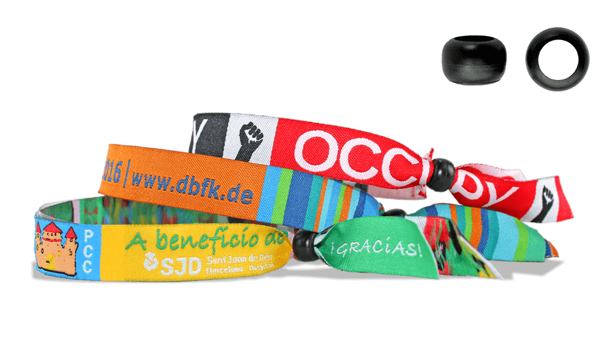 Woven wristbands with plastic reusable closure, Tokyo