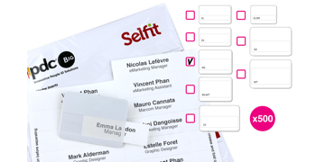 Multiline Selfit® Inserts, 75 x 24 mm, White, 500 inserts