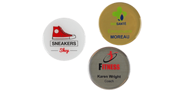 Premium Impress Name Badge, 50 mm Round
