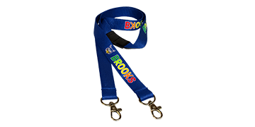 Custom 25mm True Color Open-Ended Ribbed Polyester Lanyards - Full Colour Print