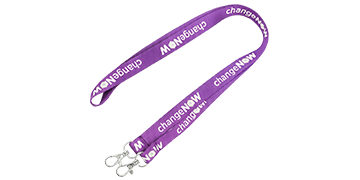 Custom 25mm Open-Ended Ribbed Polyester Lanyards - One Colour Print