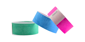 Pre-numbered Tyvek wristbands 25 mm - Box of 1000