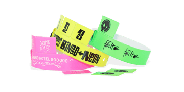 Custom 3-Tab Vinyl wristbands 19 mm
