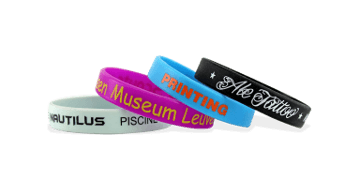 Custom Silicone Wristbands, Medium Size, 1-Colour Printed