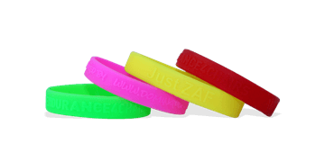 Custom Silicone Wristbands, Large Size, Embossed