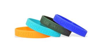 Custom Silicone Wristbands, Small Size, Debossed